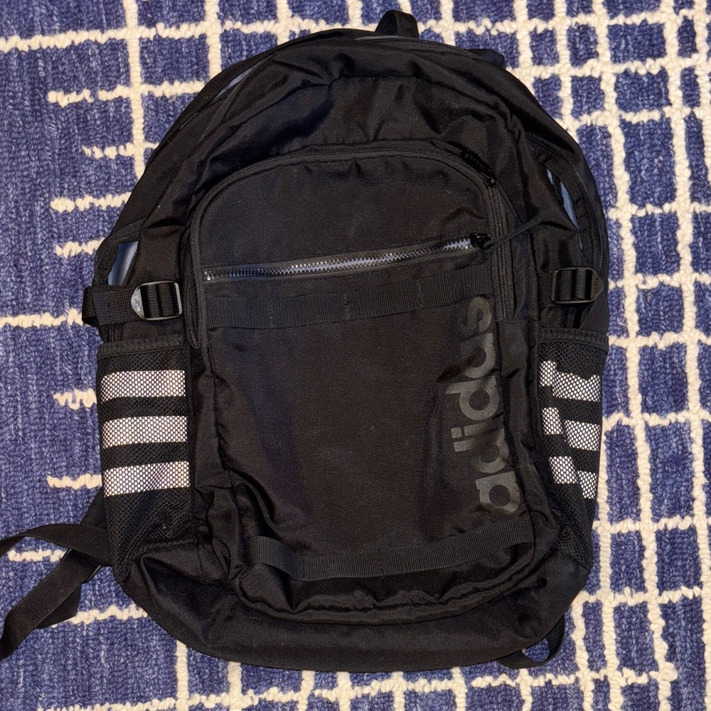 Adidas Black and Gray Unisex Backpack